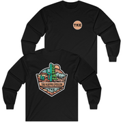 Black Tau Kappa Epsilon Graphic Long Sleeve T-Shirt | Desert Mountains | TKE Clothing and Merchandise 