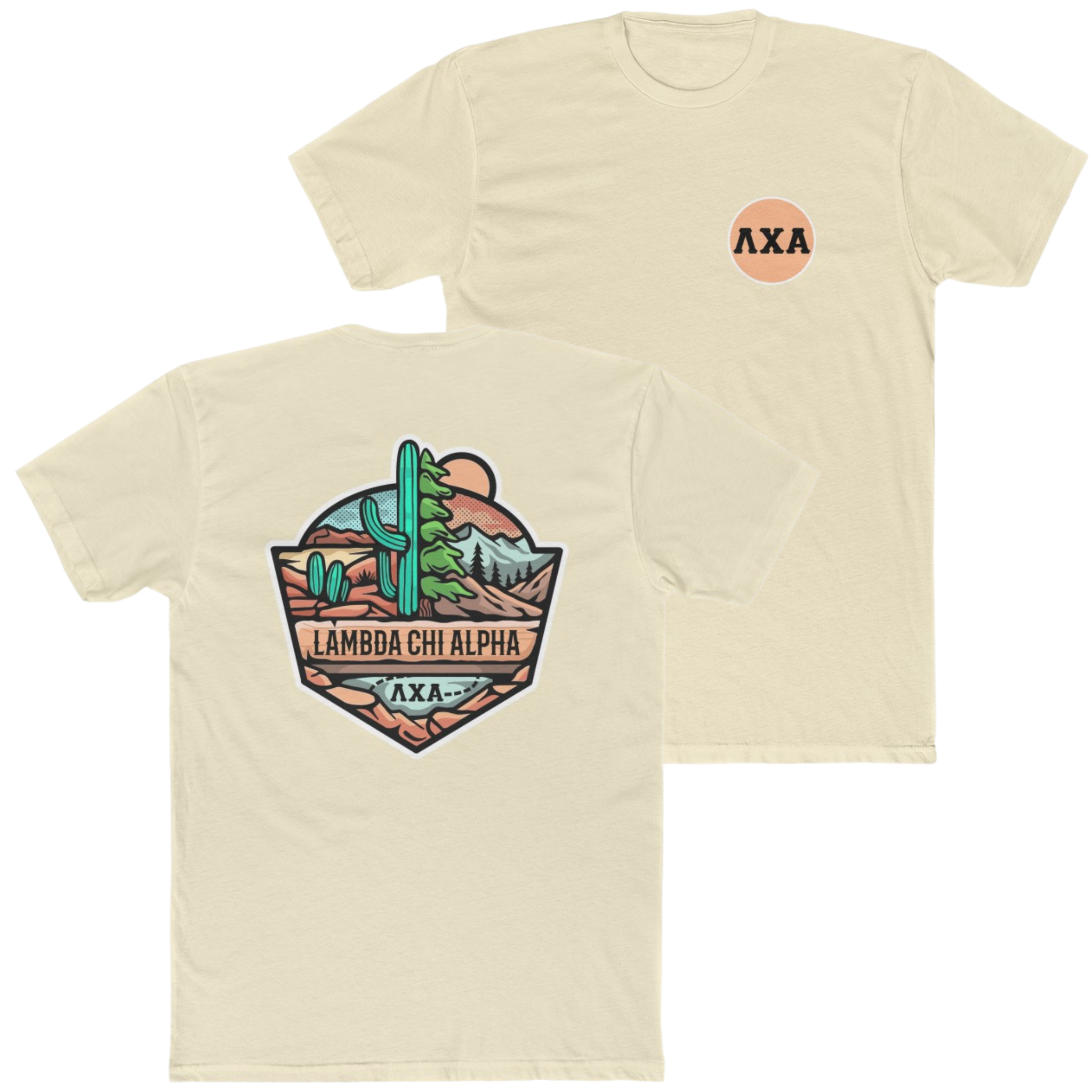 Lambda Chi Alpha Graphic T Shirt Desert Mountains