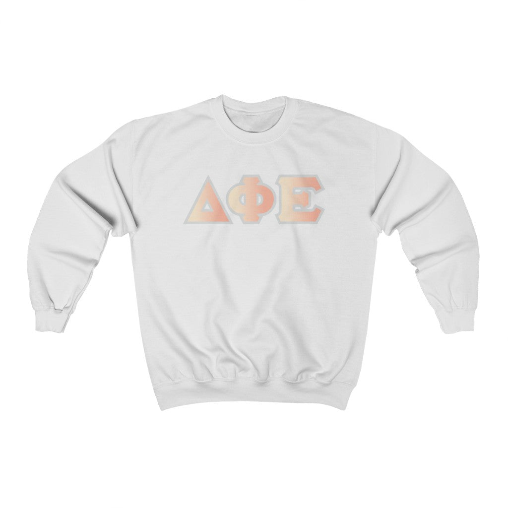 DPhiE Printed Letters | Peach Sunrise Crewneck