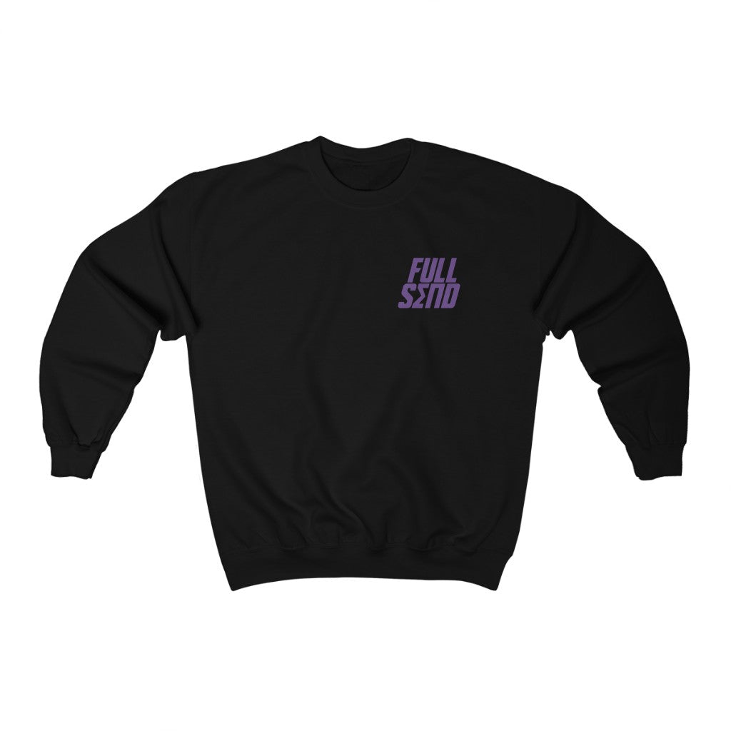 Sigma Pi Purple Full Send Graphic Crewneck Sweatshirt
