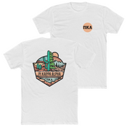 White Pi Kappa Alpha Graphic T-Shirt | Desert Mountains | Pi kappa alpha fraternity shirt