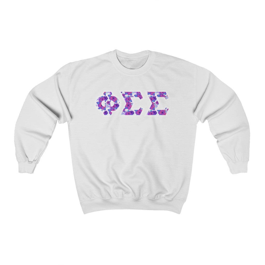 Phi Sigma Sigma Printed Letters | Flora Crewneck