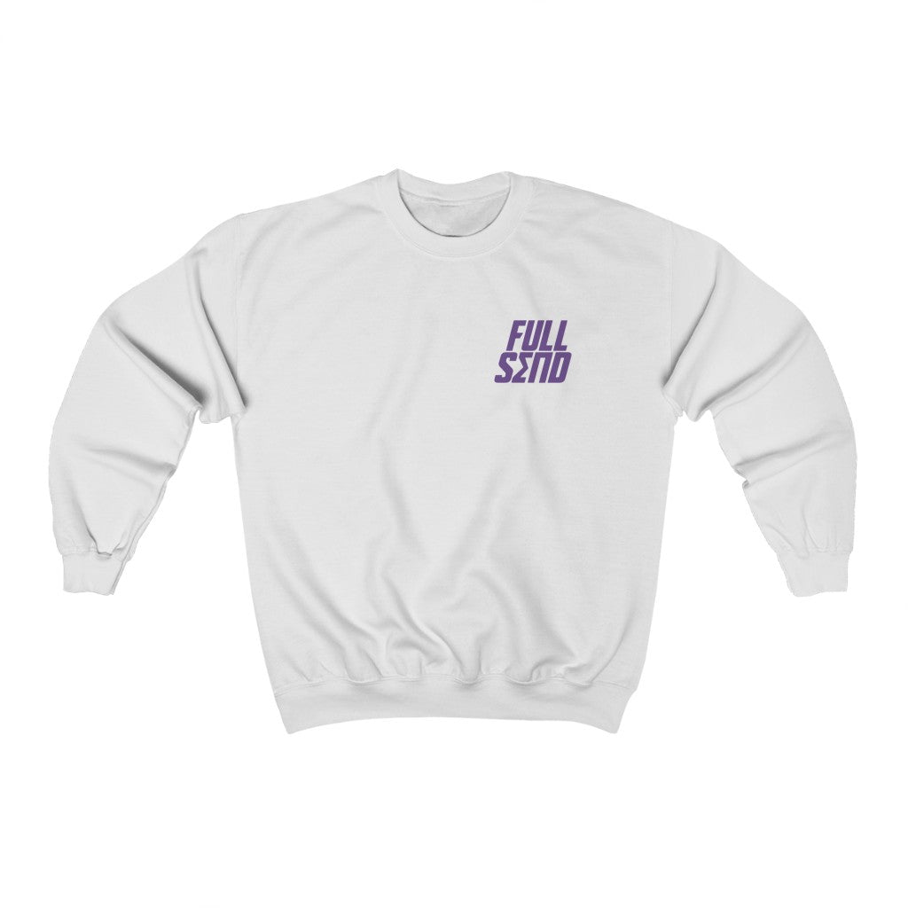 Sigma Pi Purple Full Send Graphic Crewneck Sweatshirt
