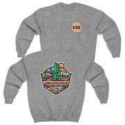 grey Sigma Alpha Epsilon Graphic Crewneck Sweatshirt | Desert Mountains | Sigma Alpha Epsilon Clothing and Merchandise 