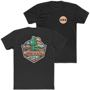 Black Lambda Chi Alpha Graphic T-Shirt | Desert Mountains | Lambda Chi Alpha Fraternity Apparel 