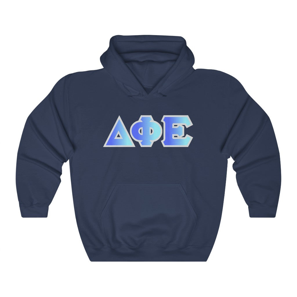 Delta Phi Epsilon Printed Letters | Oceans Hoodie