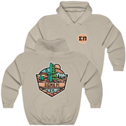 Sand Sigma Pi Graphic Hoodie | Desert Mountains | Sigma Pi Apparel and Merchandise