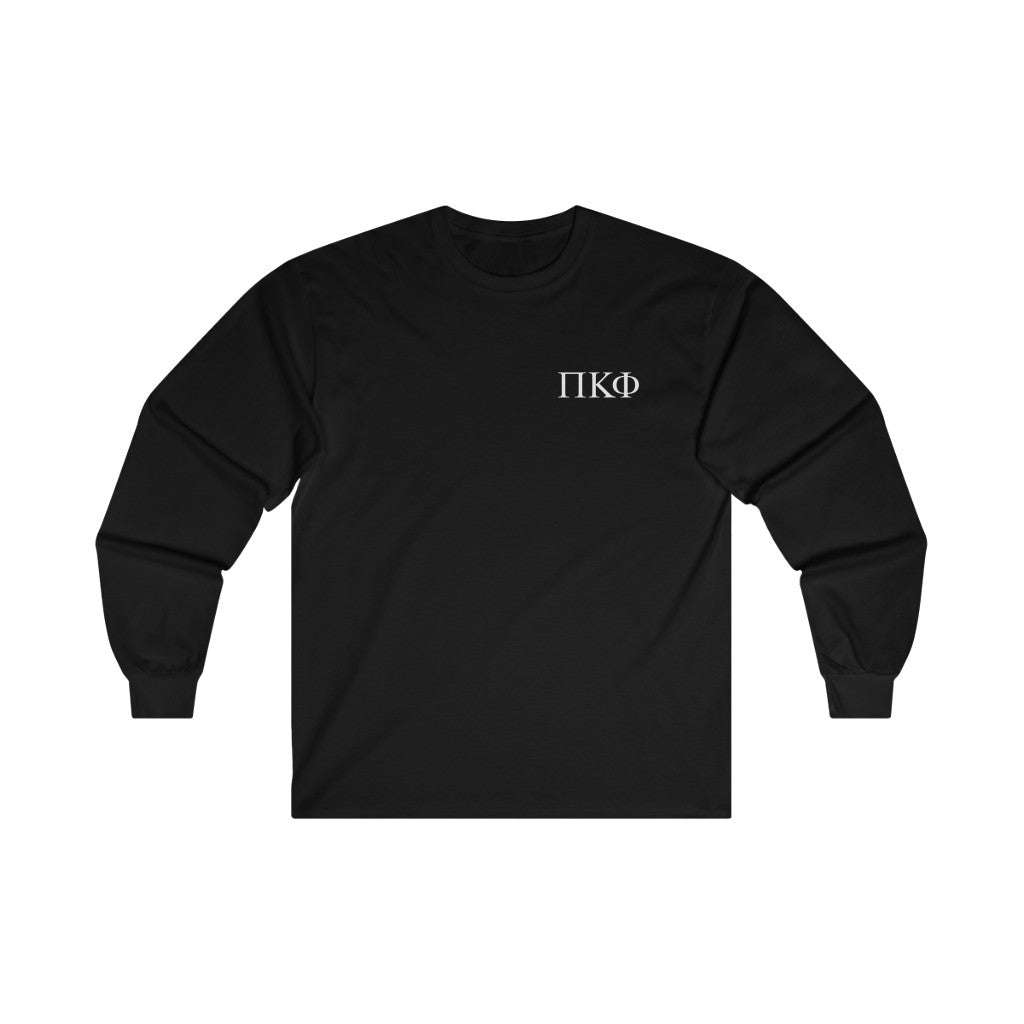 Pi Kappa Phi Graphic Long Sleeve T-Shirt | White Greek Letter LC