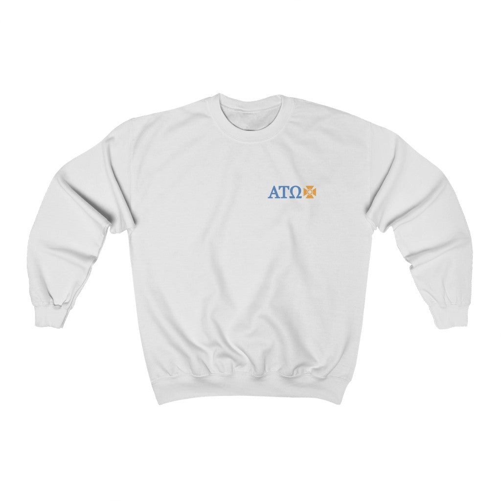 Alpha Tau Omega Graphic Crewneck Sweatshirt | ATO Letter Logo LC