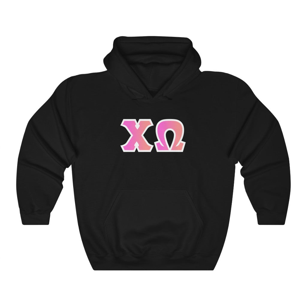 Chi Omega Printed Letters | Bubble Gum Hoodie