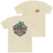 Sand Alpha Tau Omega Graphic T-Shirt | Desert Mountains | Alpha Tau Omega Fraternity Merch 
