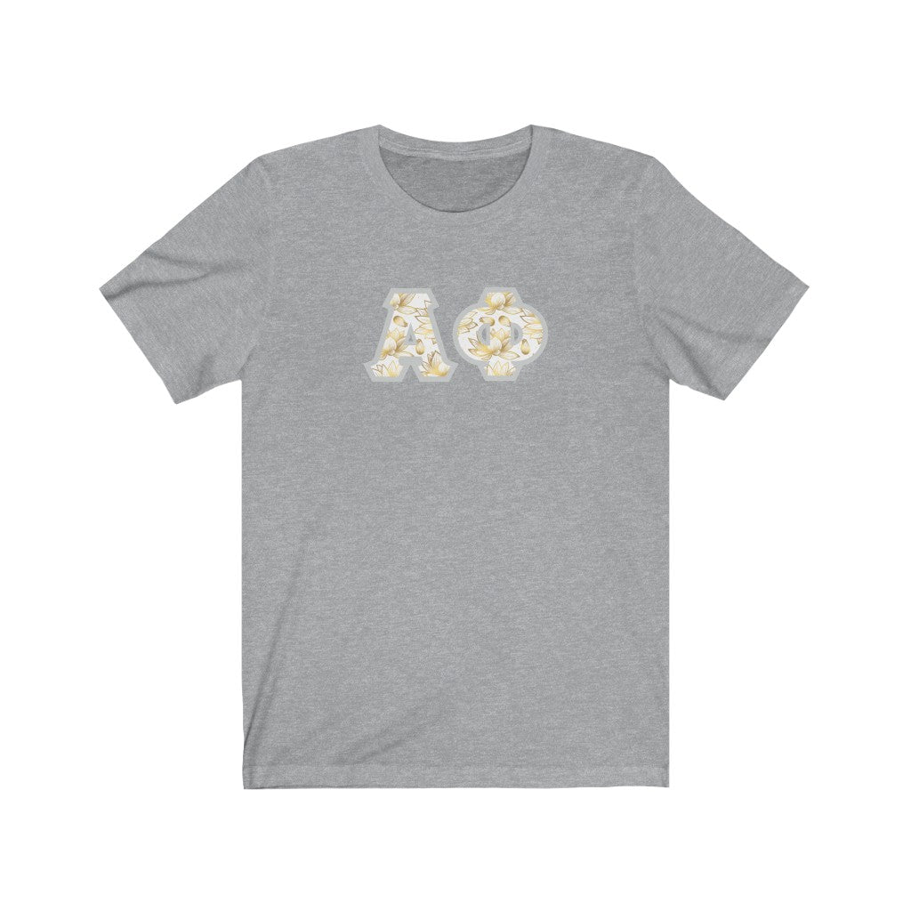 Alpha Phi Printed Letters | Golden Lotus T-Shirt