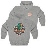 Grey Sigma Pi Graphic Hoodie | Desert Mountains | Sigma Pi Apparel and Merchandise