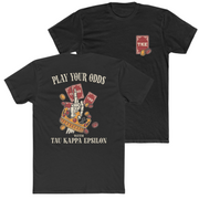Black Tau Kappa Epsilon Graphic T-Shirt | Play Your Odds | Tau Kappa Epsilon Fraternity