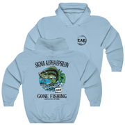 Light Blue Sigma Alpha Epsilon Graphic Hoodie | Gone Fishing | Sigma Alpha Epsilon Clothing and Merchandise