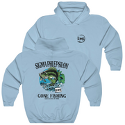 Light Blue Sigma Phi Epsilon Graphic Hoodie | Gone Fishing | SigEp Clothing - Campus Apparel