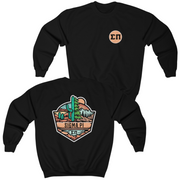 Black Sigma Pi Graphic Crewneck Sweatshirt | Desert Mountains | Sigma Pi Apparel and Merchandise