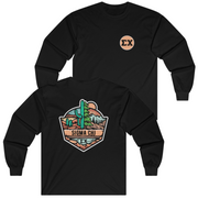 Black Sigma Chi Graphic Long Sleeve T-Shirt | Desert Mountains | Sigma Chi Fraternity Apparel