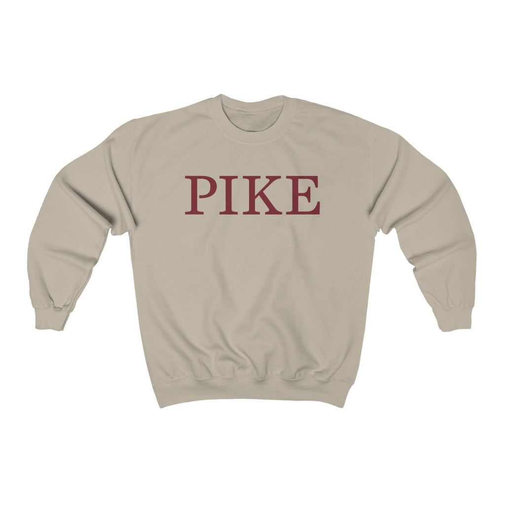 Pi Kappa Alpha Graphic Crewneck Sweatshirt | Garnet PIKE logo