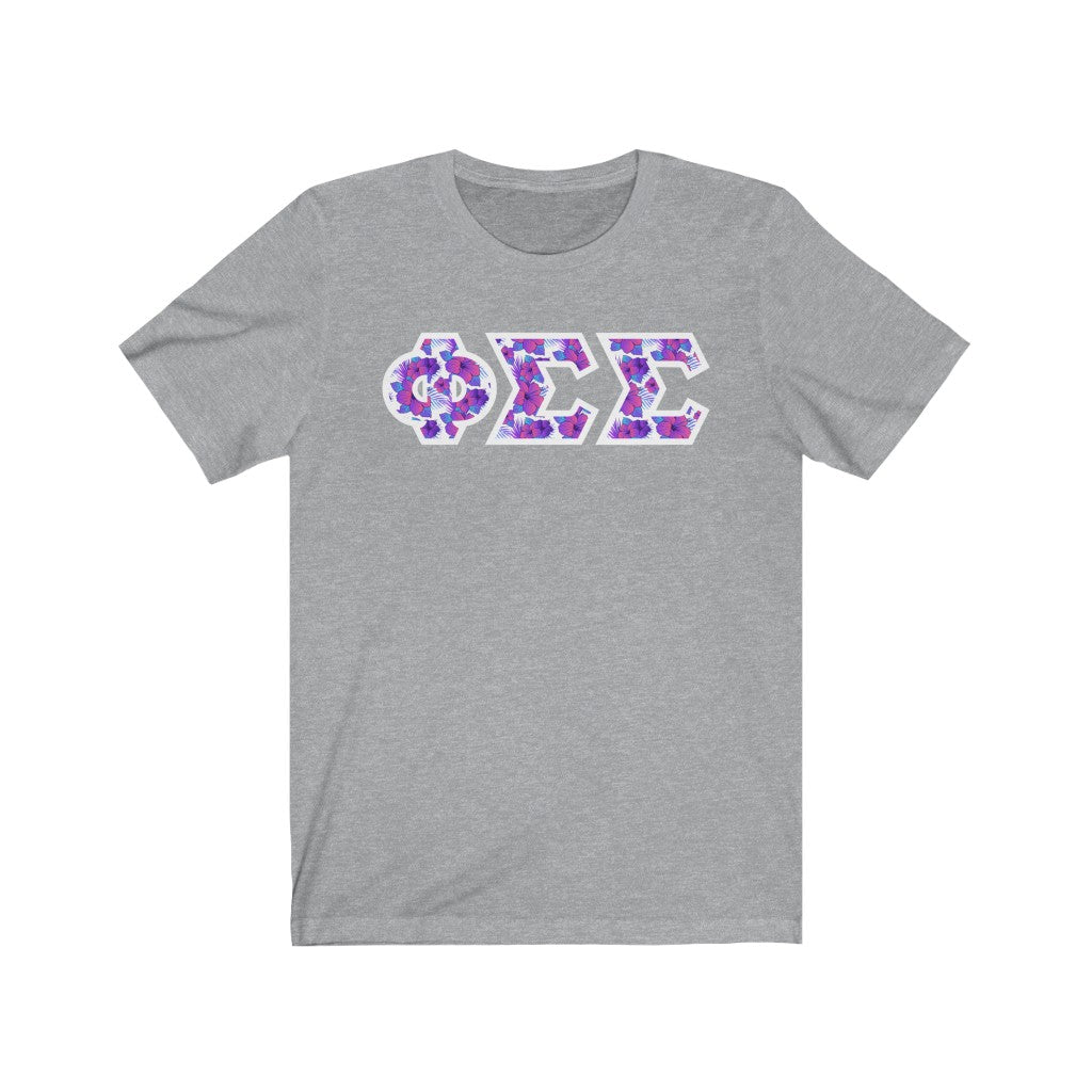 Phi Sigma Sigma Printed Letters | Flora T-Shirt