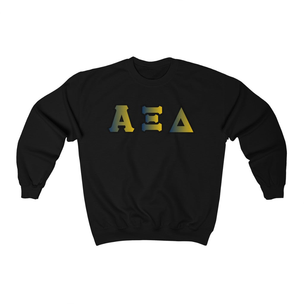AXiD Printed Letters | Inspiration Gold & Black Crewneck