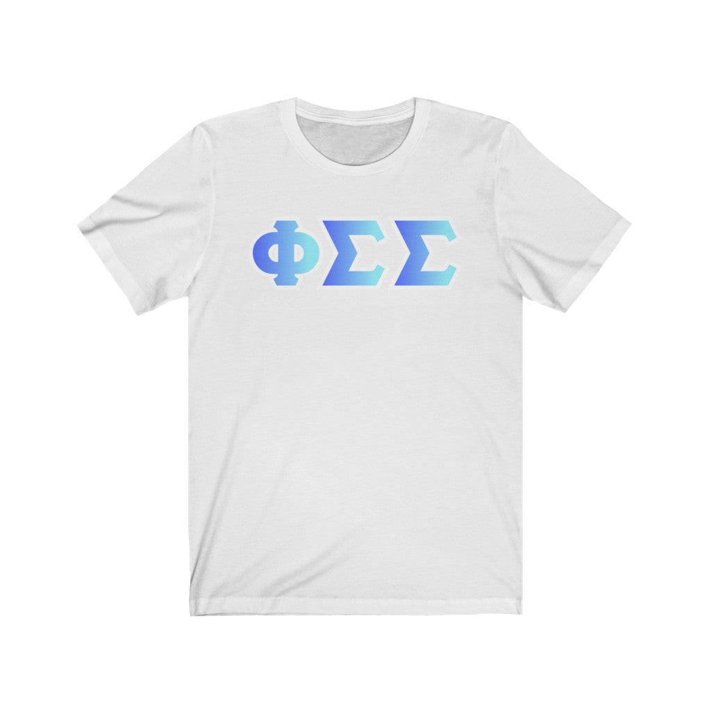Phi Sigma Sigma Printed Letters | Oceans T-Shirt