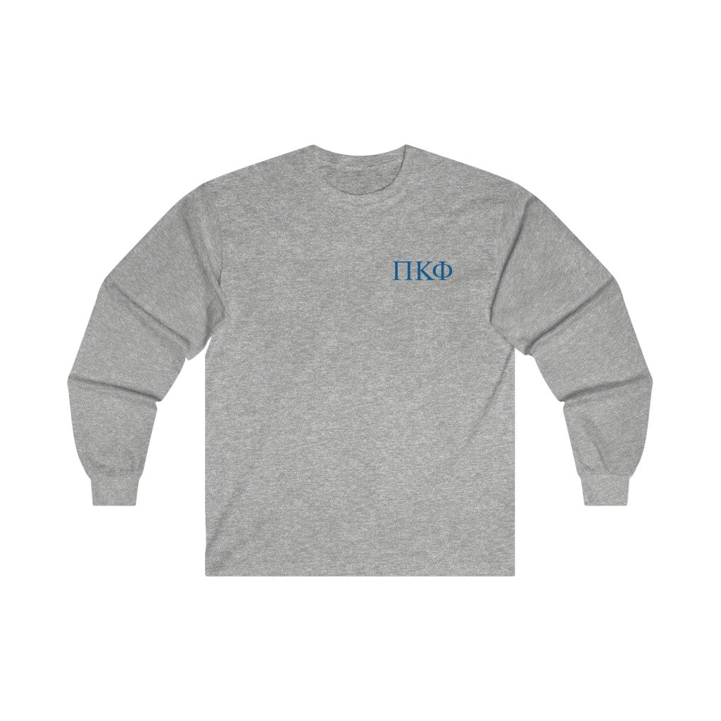 Pi Kappa Phi Graphic Long Sleeve T-Shirt | Blue Greek Letter LC
