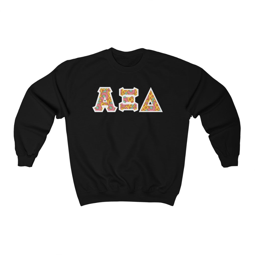 AXiD Printed Letters | Pizza and Donuts Crewneck