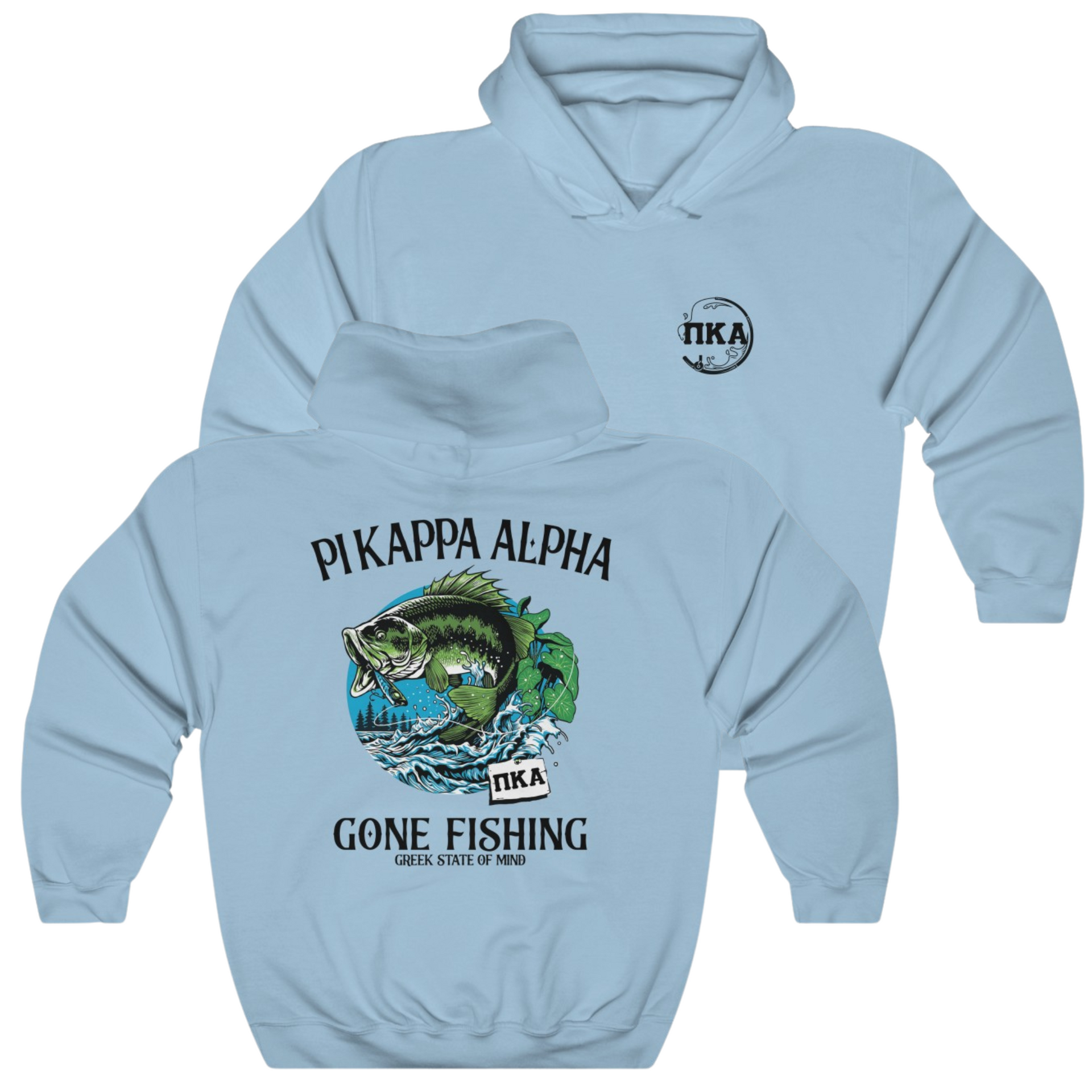 Pi Kappa Alpha Graphic Hoodie | Gone Fishing Sand / 2XL