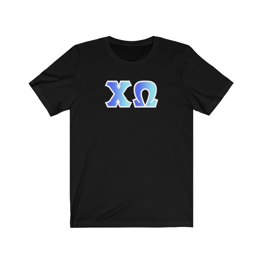 Chi Omega Printed Letters | Oceans T-Shirt