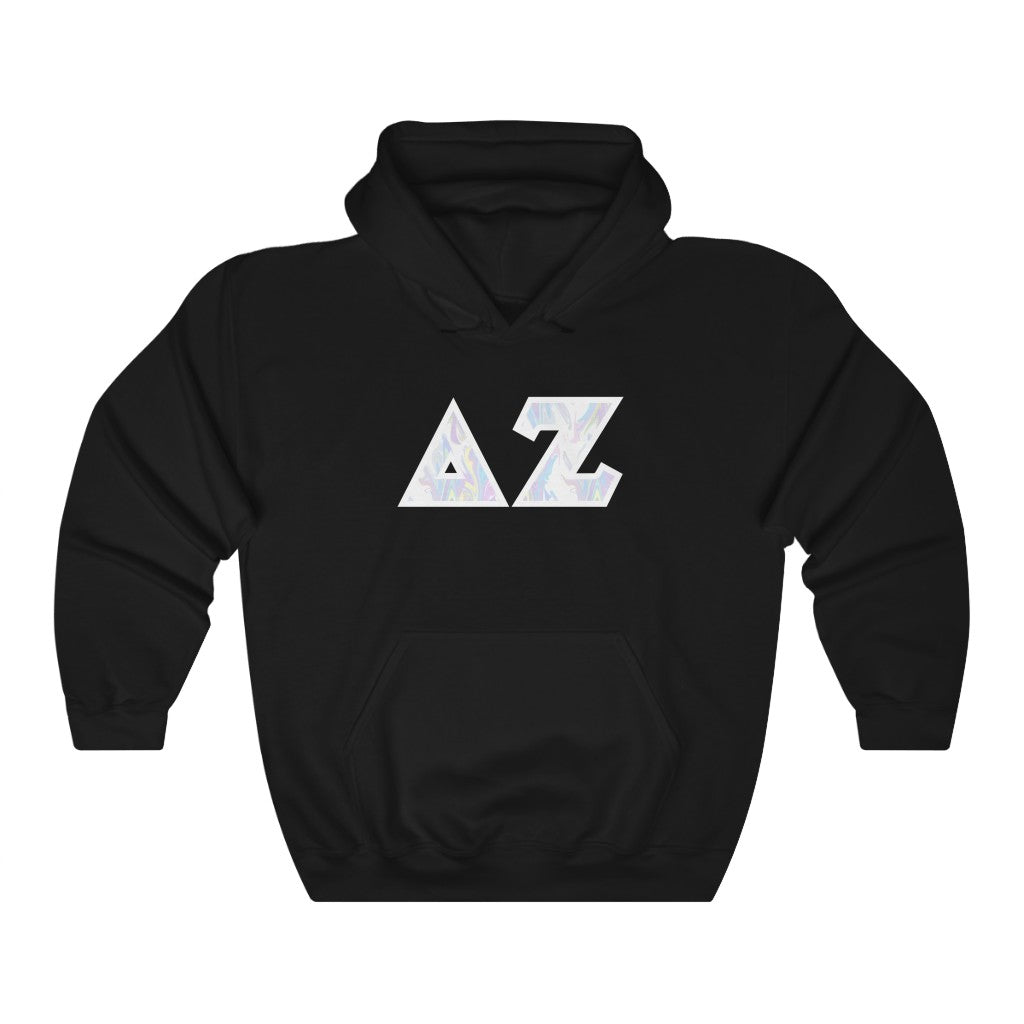 Delta Zeta Printed Letters | Pastel Tie-Dye Hoodie