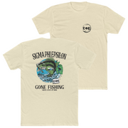 Natural Sigma Phi Epsilon Graphic T-Shirt | Gone Fishing | SigEp Clothing - Campus Apparel 