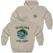 Sand Tau Kappa Epsilon Graphic Hoodie | Gone Fishing | TKE Clothing and Merchandise 