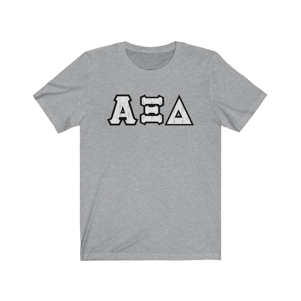 AXiD Printed Letters | Marble with Black Border T-Shirt