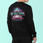 Black Phi Delta Theta Graphic Long Sleeve | The Deep End | phi delta theta fraternity greek apparel model 