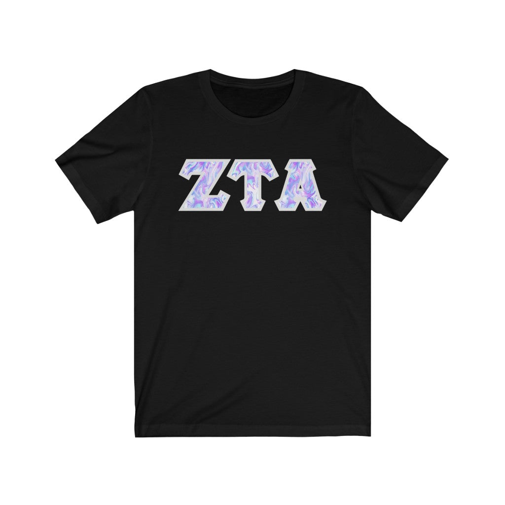 ZTA Printed Letters | Cotton Candy Tie-Dye T-Shirt