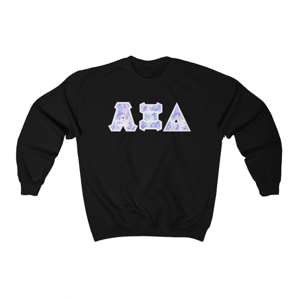 AXiD Printed Letters | Cotton Candy Tie-Dye Crewneck