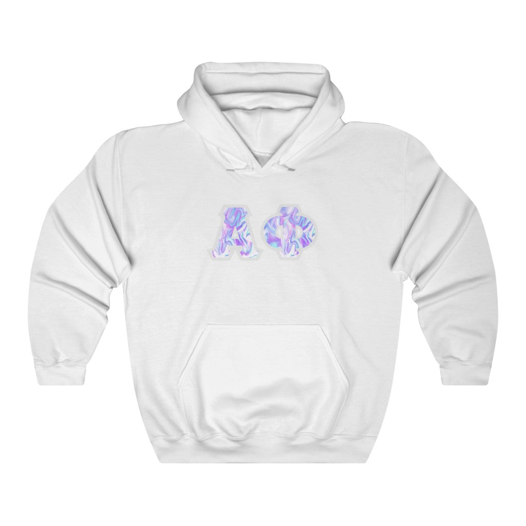Alpha Phi Printed Letters | Cotton Candy Tie-Dye Hoodie