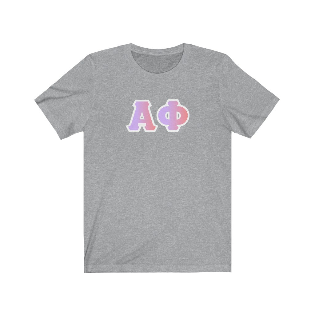Alpha Phi Printed Letters | Violet Sunrise T-Shirt