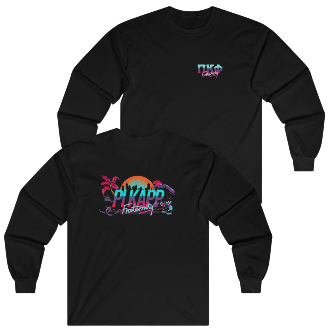Black Pi Kappa Phi Graphic Long Sleeve | Jump Street | Pi Kappa Phi Apparel and Merchandise