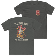 Grey Phi Delta Theta Graphic T-Shirt | Play Your Odds | phi delta theta fraternity greek apparel 