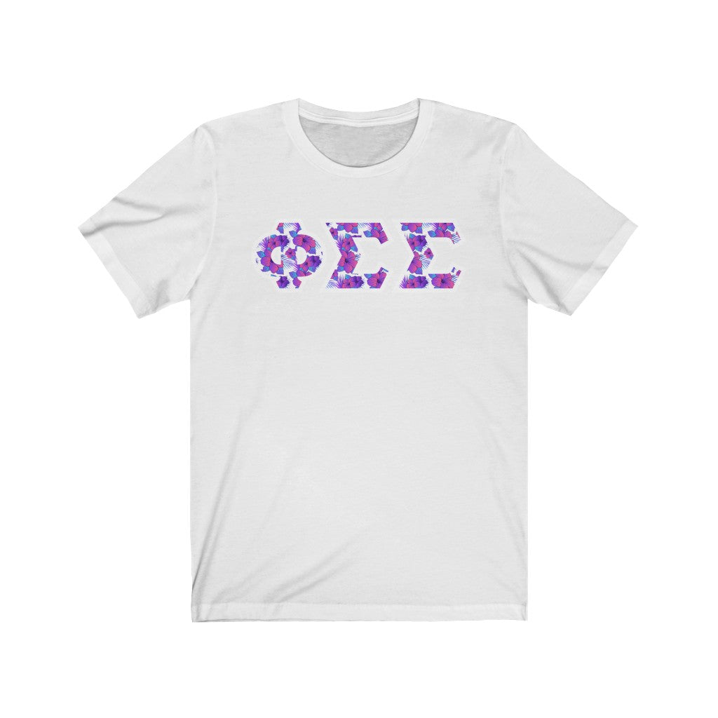 Phi Sigma Sigma Printed Letters | Flora T-Shirt