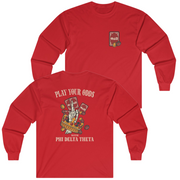 Red Phi Delta Theta Graphic Long Sleeve | Play Your Odds | phi delta theta fraternity greek apparel 
