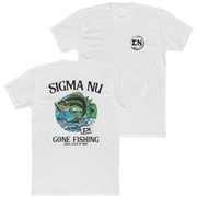 White Sigma Nu Graphic T-Shirt | Gone Fishing | Sigma Nu Clothing, Apparel and Merchandise 