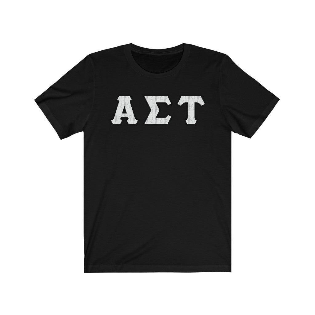 Alpha Sigma Tau Printed Letters | Marble T-Shirt