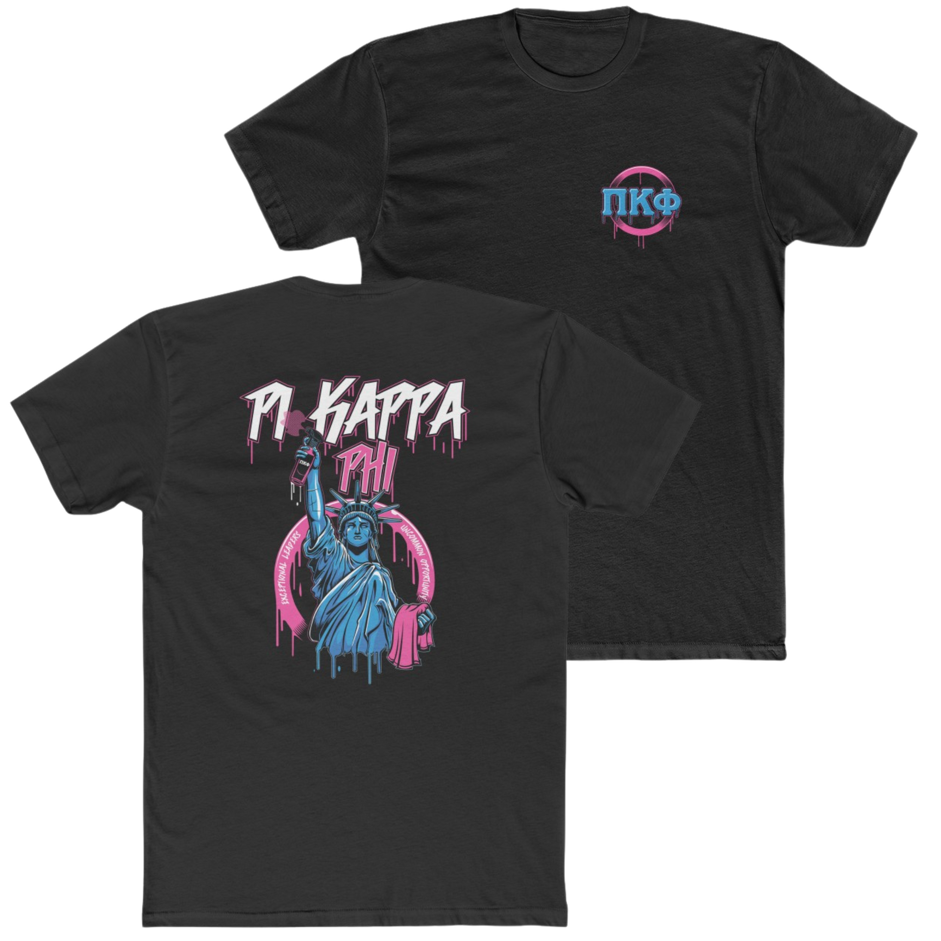 Black Pi Kappa Phi Graphic T-Shirt | Liberty Rebel | Pi Kappa Phi Apparel and Merchandise 