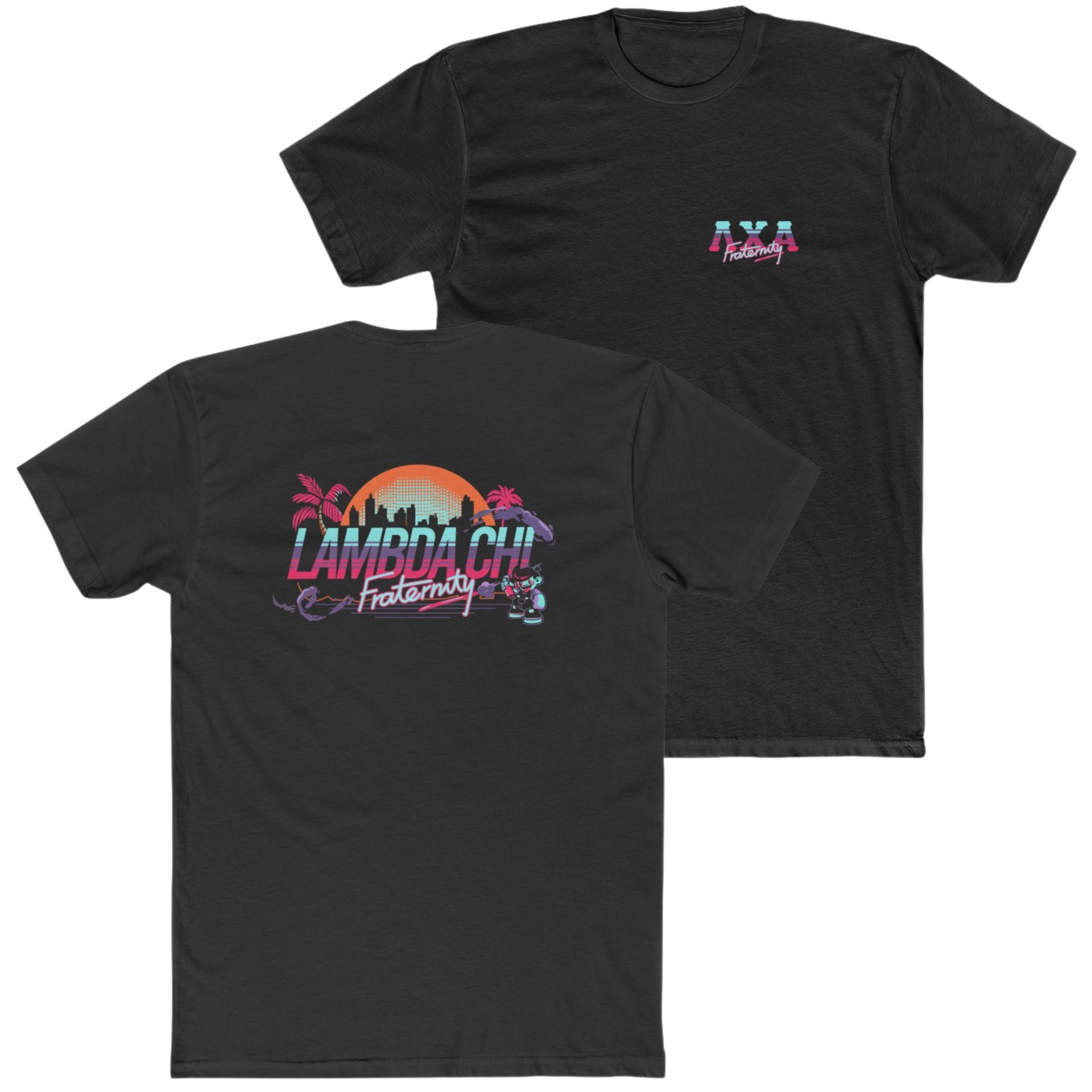 Black Lambda Chi Alpha Graphic T-Shirt | Jump Street | Lambda Chi Alpha Fraternity Apparel  