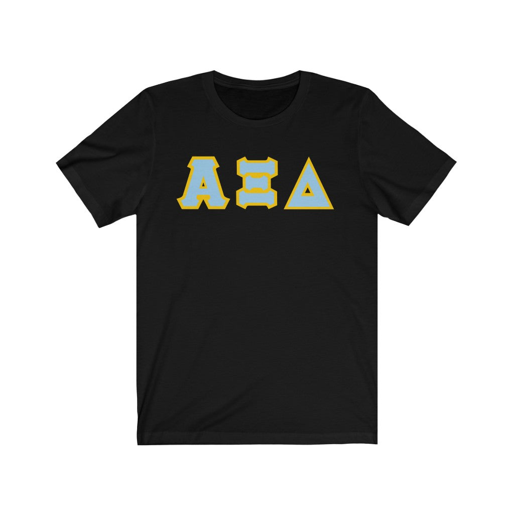 AXiD Printed Letters | Giffin Blue & Gold Border T-Shirt