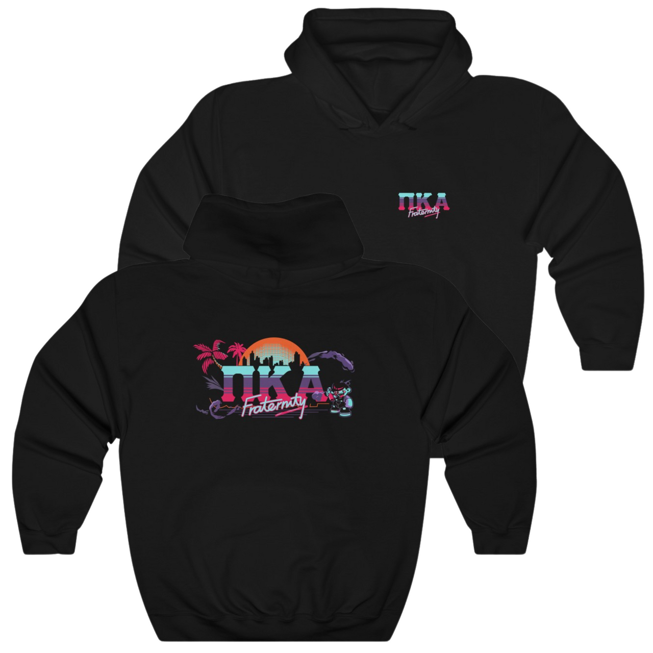 black Pi Kappa Alpha Graphic Hoodie | Jump Street | Pi kappa alpha fraternity shirt 