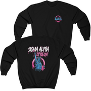 Black Sigma Alpha Epsilon Graphic Crewneck Sweatshirt | Liberty Rebel | Sigma Alpha Epsilon Clothing and Merchandise